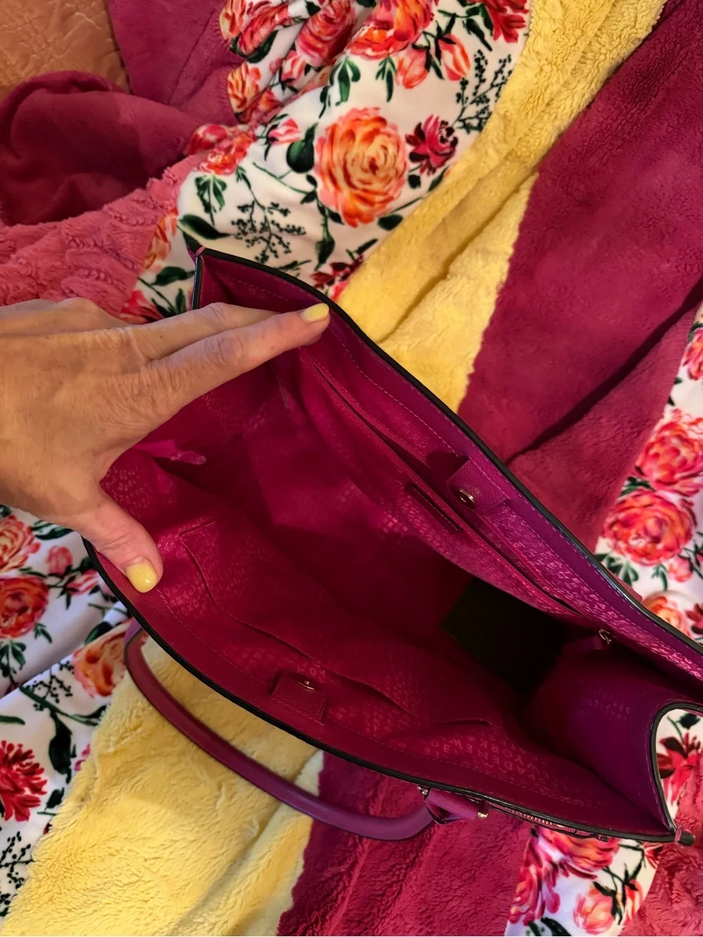 Kate Spade Hot Pink Leather Tote